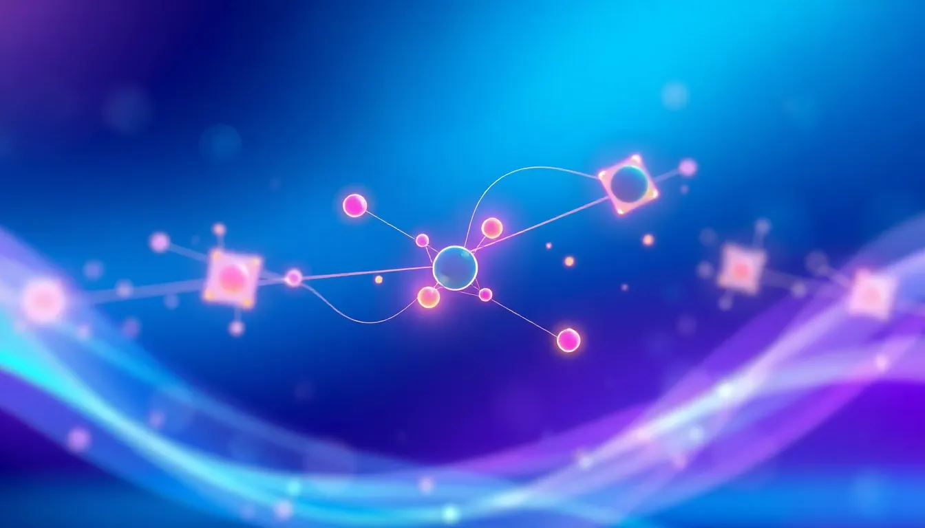 abstract representation of quarks and quantum interactions at femtozačma scale.